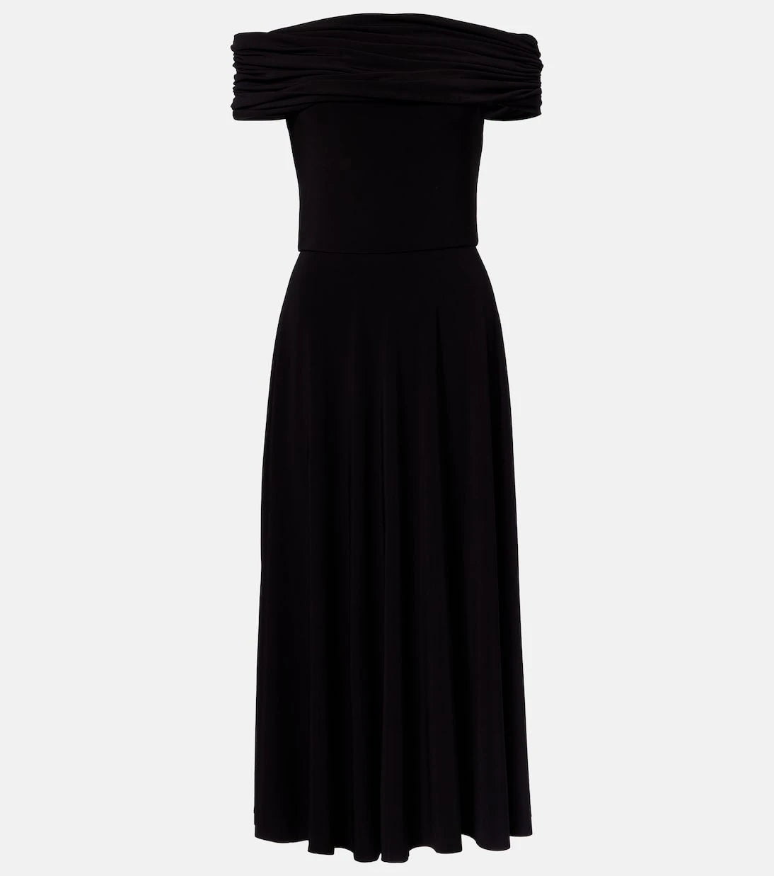 Norma Kamali - Draped off-shoulder midi dress
