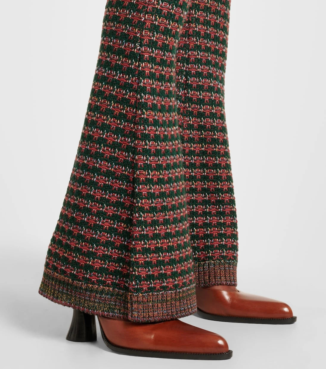 Etro - Embroidered high-rise flared pants