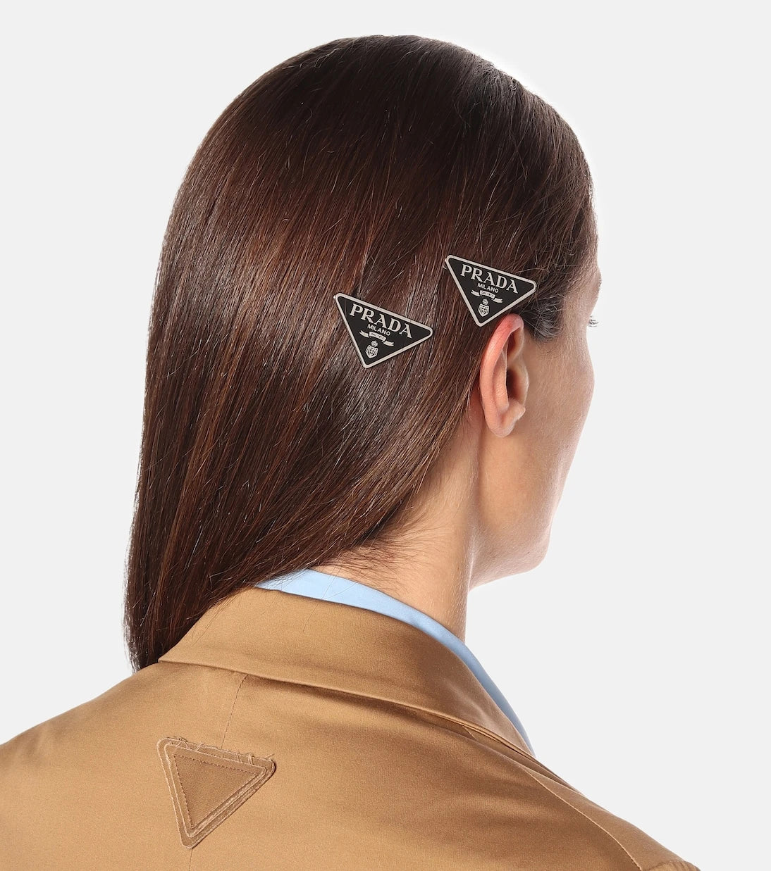 Prada - Set of 2 logo hair clips