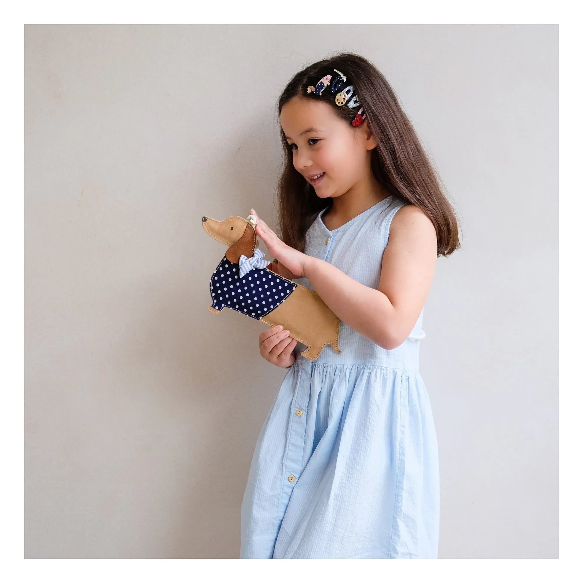 Mimi & Lula - Set of 5 Paris Mini Barrettes | Navy blue