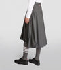 Thom Browne Grey Pleated Midi Skirt