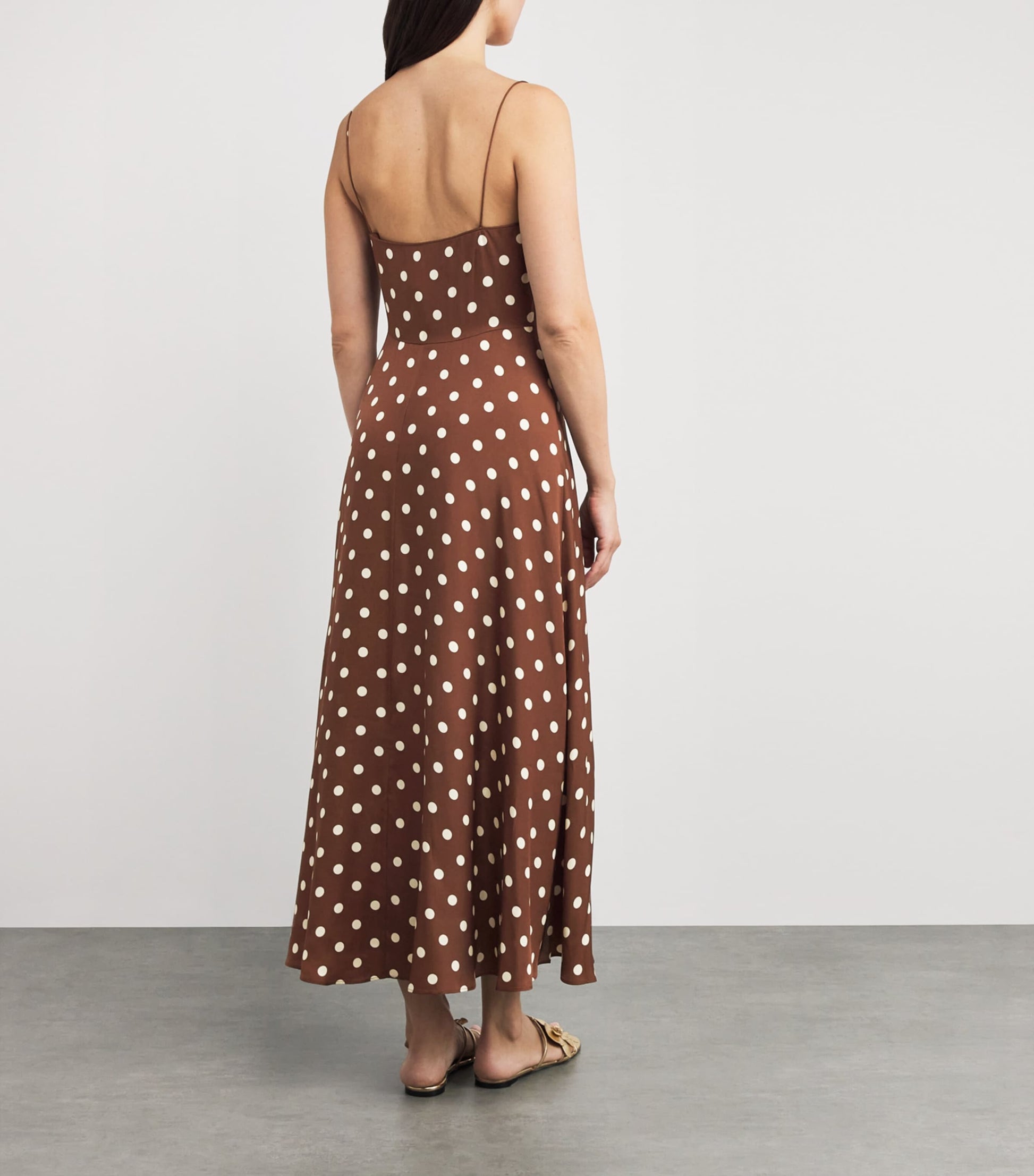 DÔEN Multi Silk-Blend Satin Lorraine Midi Dress