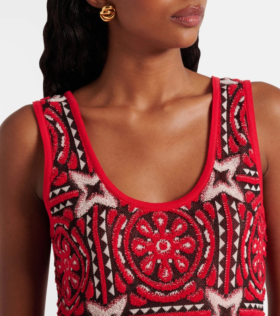 La DoubleJ - Sole Star cotton-blend jacquard minidress