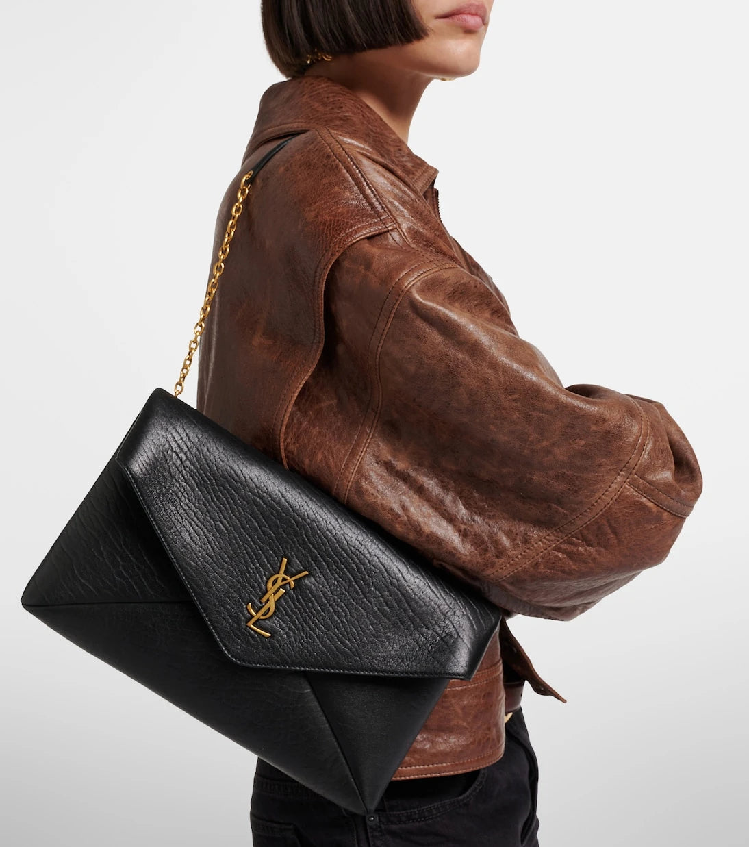 Saint Laurent - Cassandre leather shoulder bag