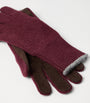 Cashmere Suede-Trim Gloves