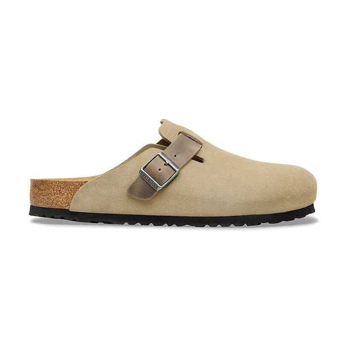 Birkenstock чехли сабо мъжки от велур Boston
