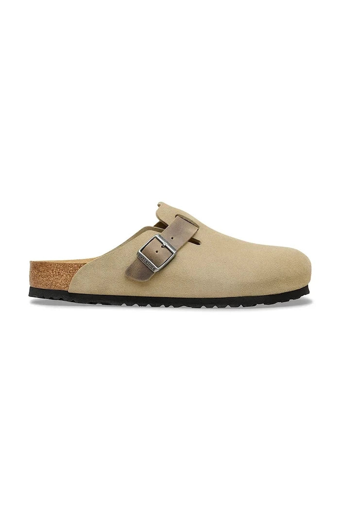 Birkenstock чехли сабо мъжки от велур Boston
