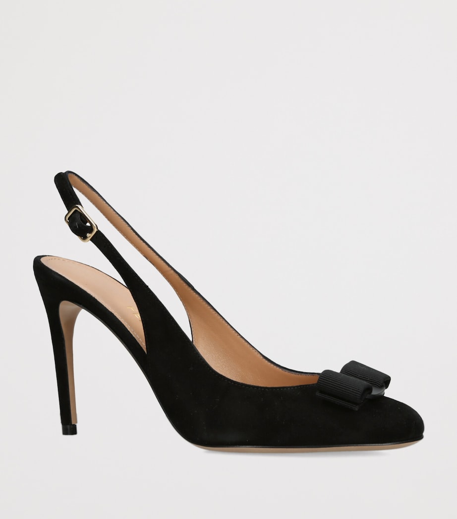 Salvatore Ferragamo Suede Vibily Slingback Pumps 95