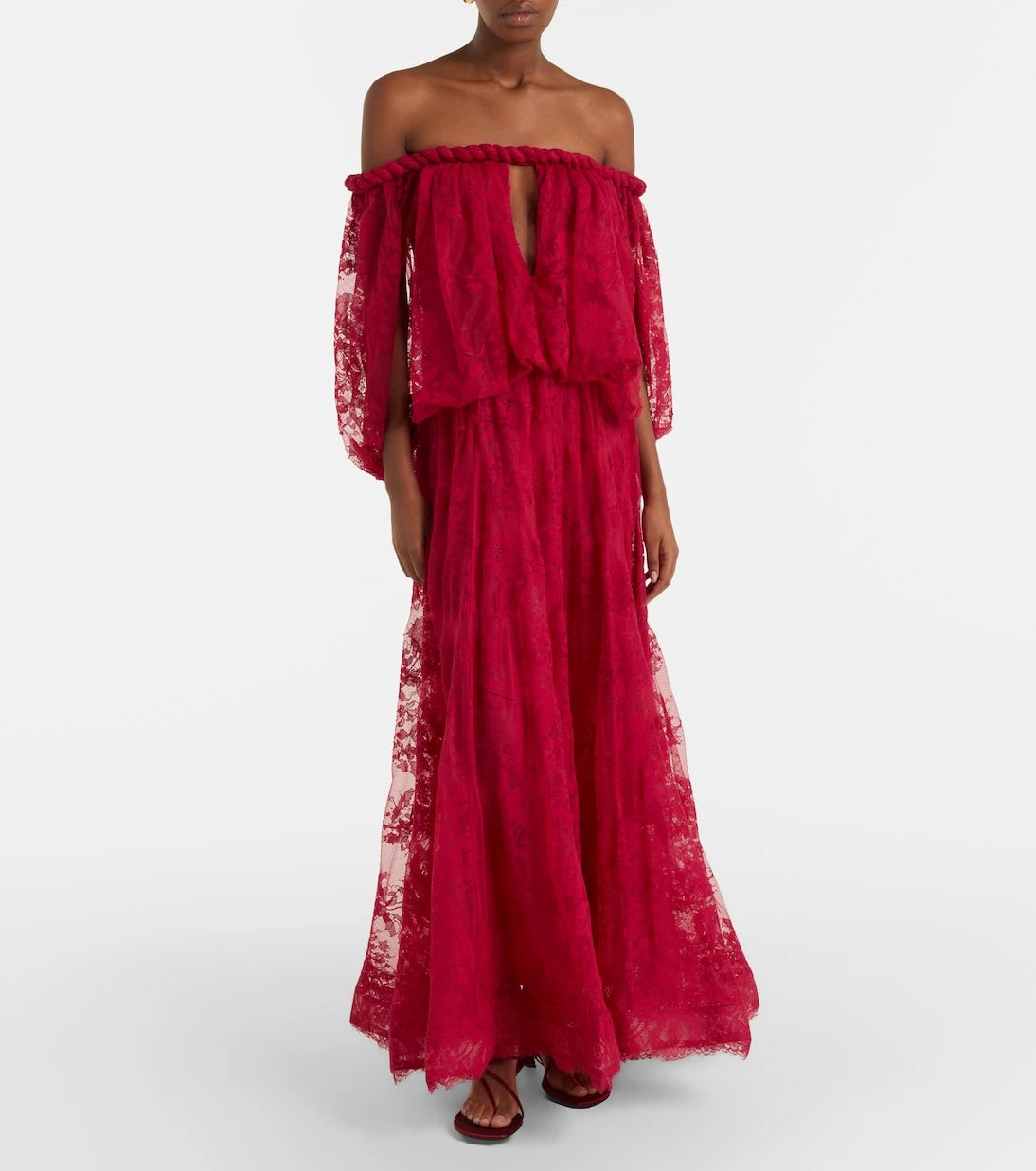 Zimmermann - Luna off-shoulder floral lace gown