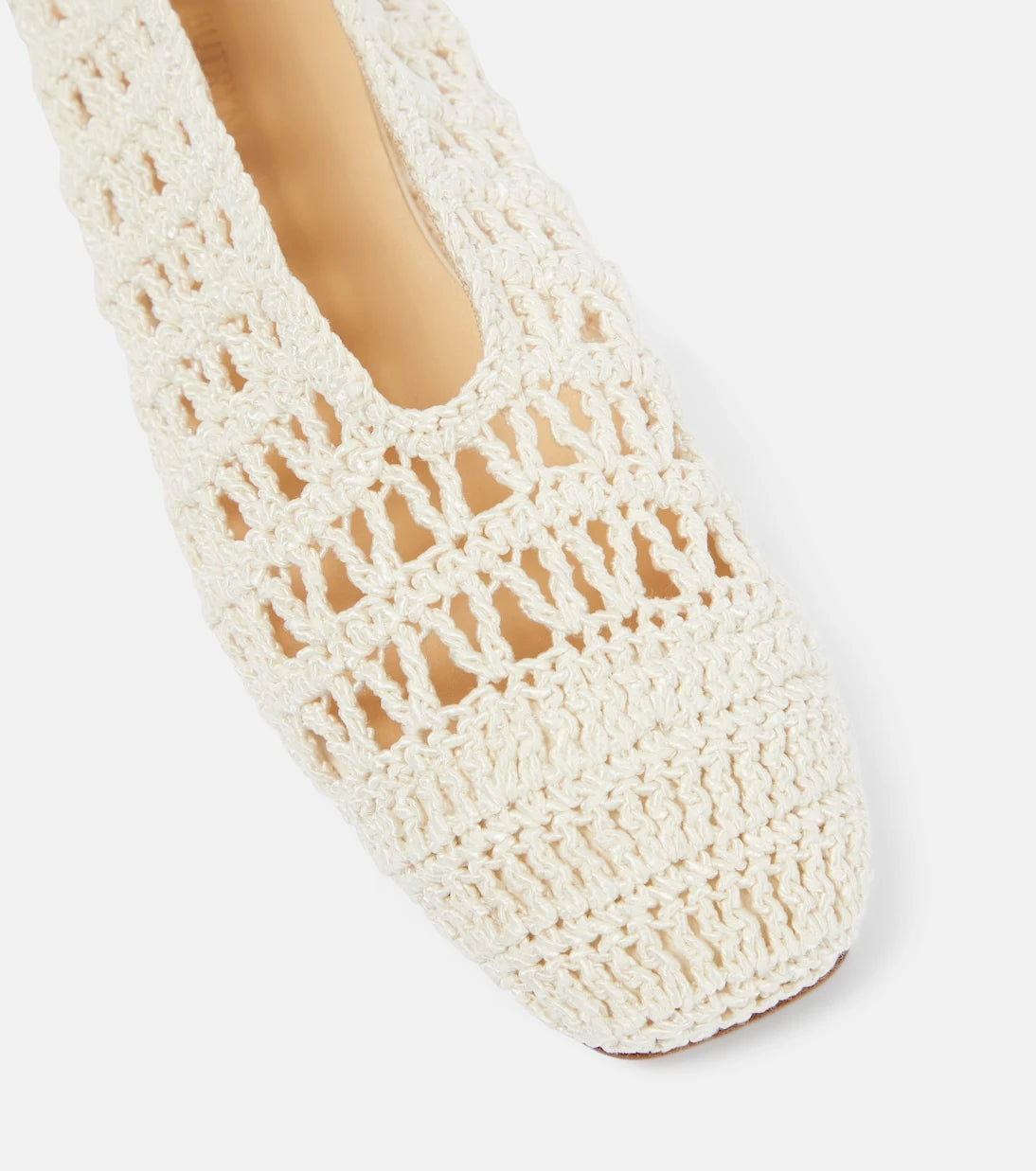 Magda Butrym - Floral-appliqué crochet ballet flats