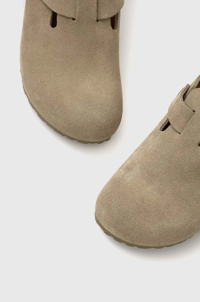 Birkenstock чехли дамски от велур