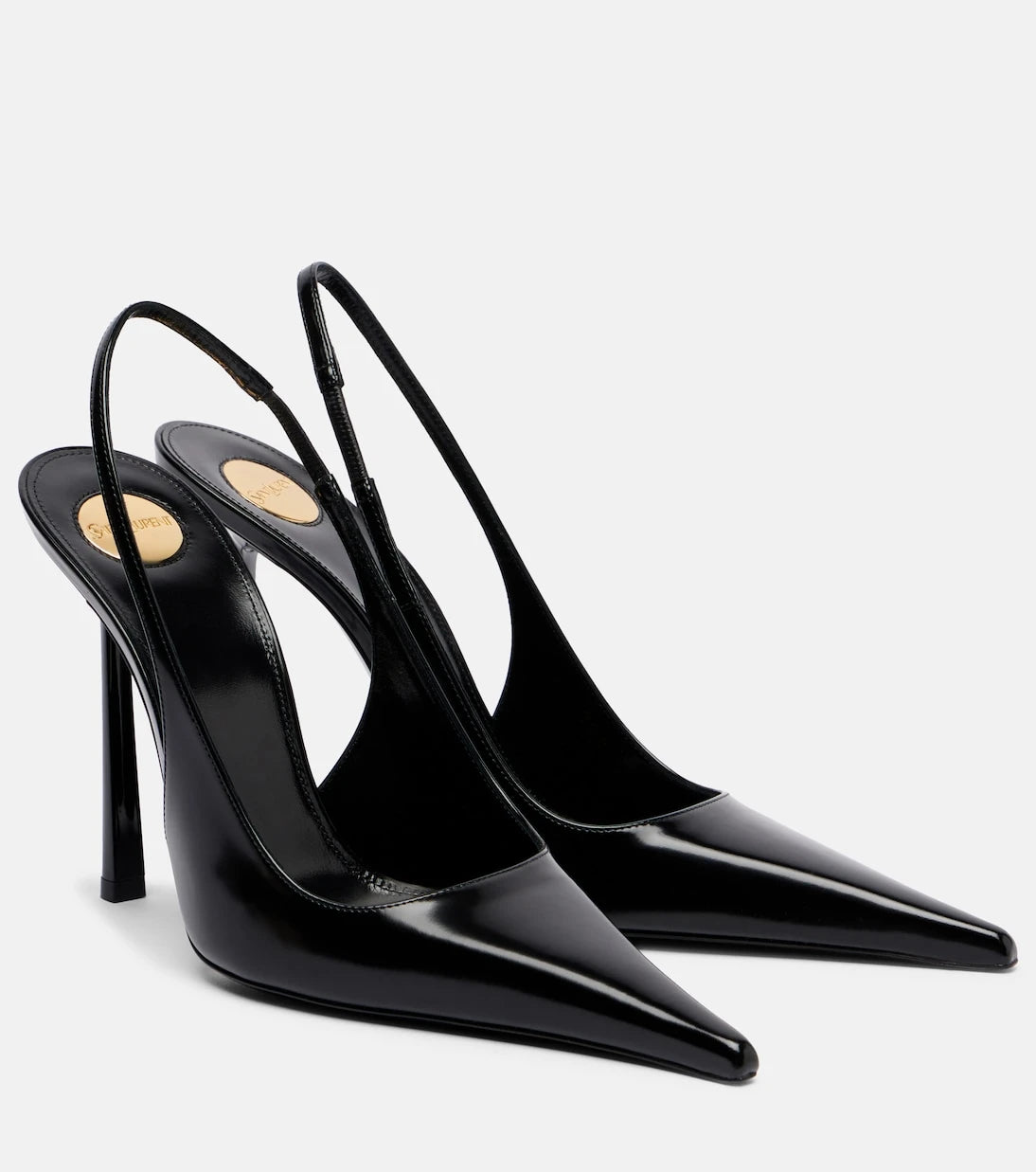 Saint Laurent - Vendome 110 leather slingback pumps