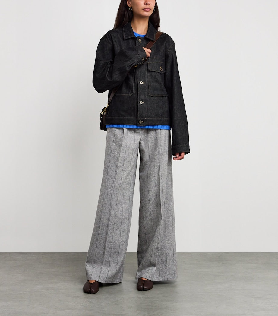 MAX&Co. Grey Wool-Blend Trousers