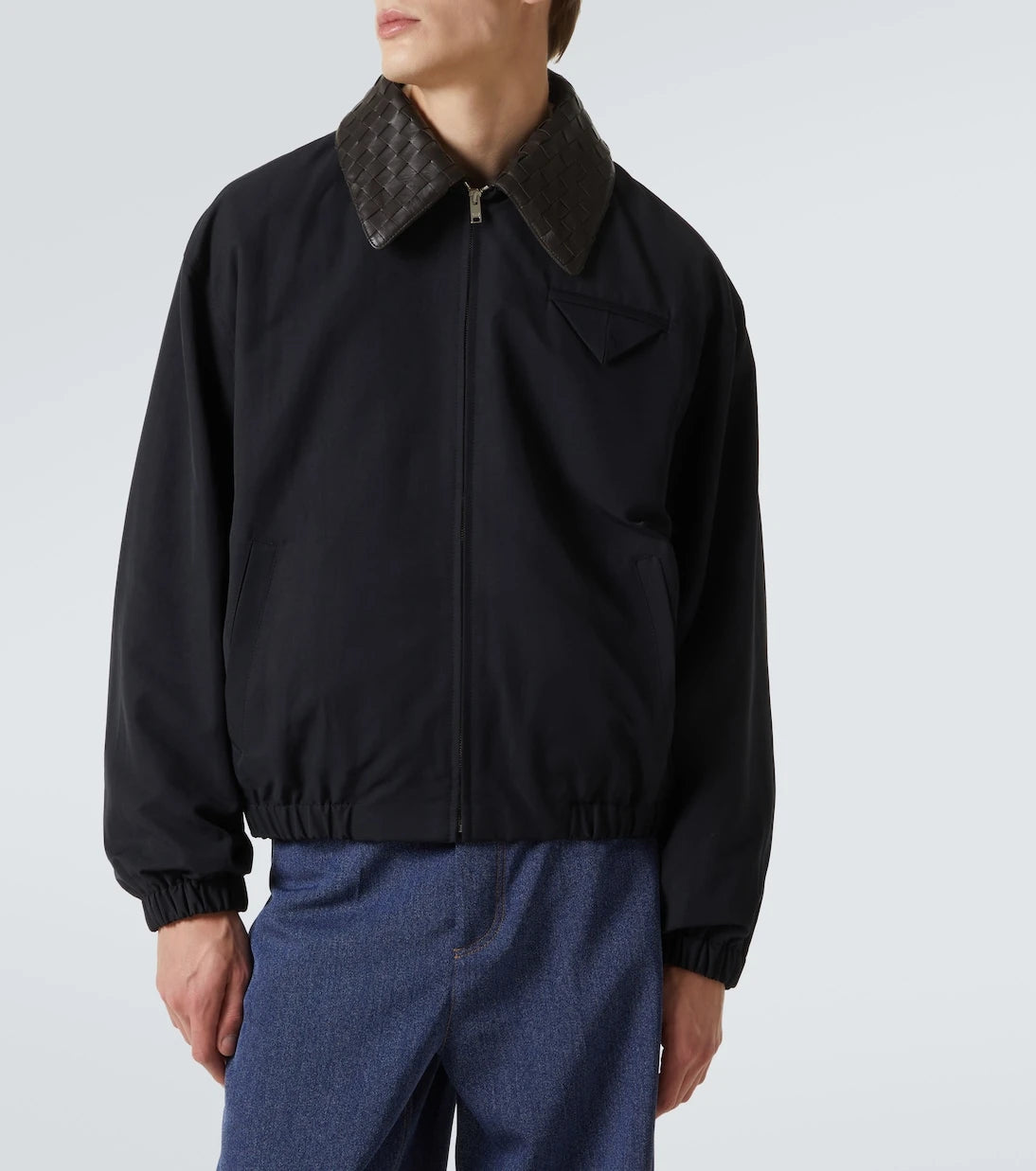 Bottega Veneta - Intrecciato leather-trimmed canvas blouson