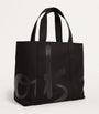 Black Medium Cotton Logo Tote Bag