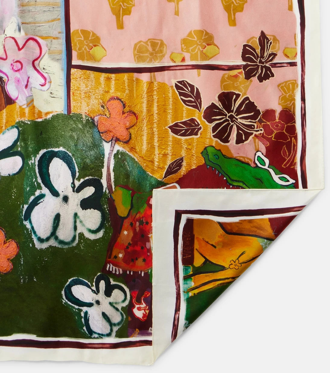 Alémais - x MLAK printed silk twill scarf