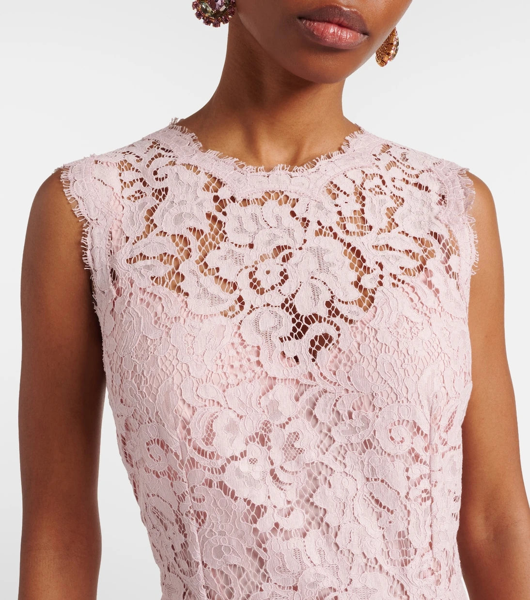 Dolce&Gabbana - Cotton-blend lace cocktail dress