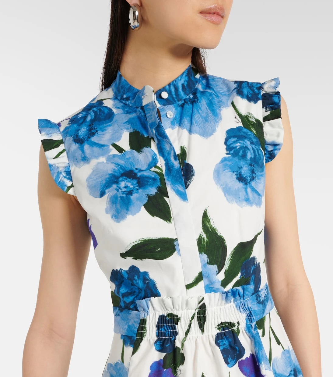 Erdem - Floral cotton poplin midi dress
