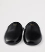 Prada Black Leather Flat Mules