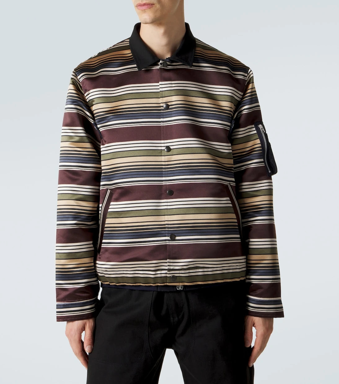 Sacai - Striped blouson jacket