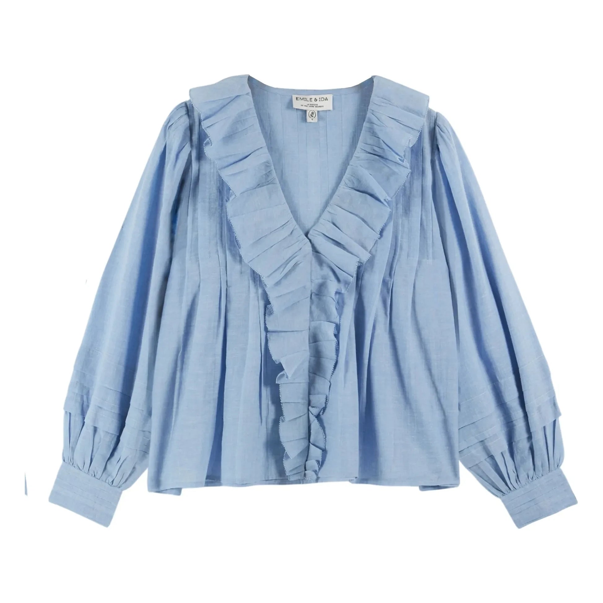 Emile et Ida - Khadi Cotton Blouse | Blue