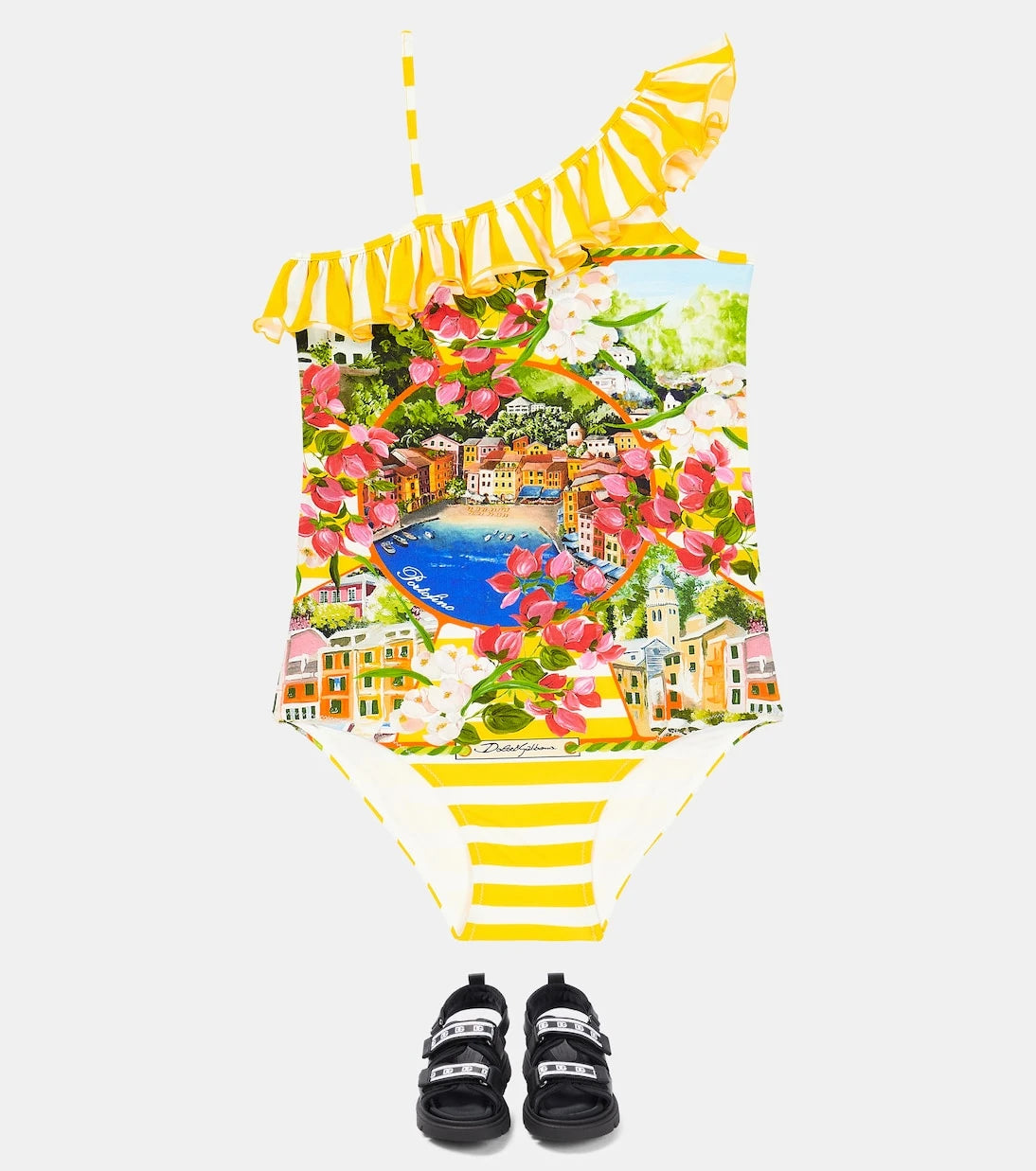 Dolce&Gabbana Kids - Portofino printed swimsuit