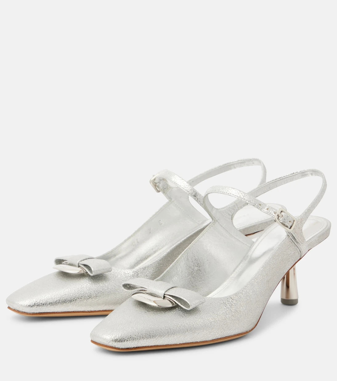 Ferragamo - Ophelia 55 leather slingback pumps