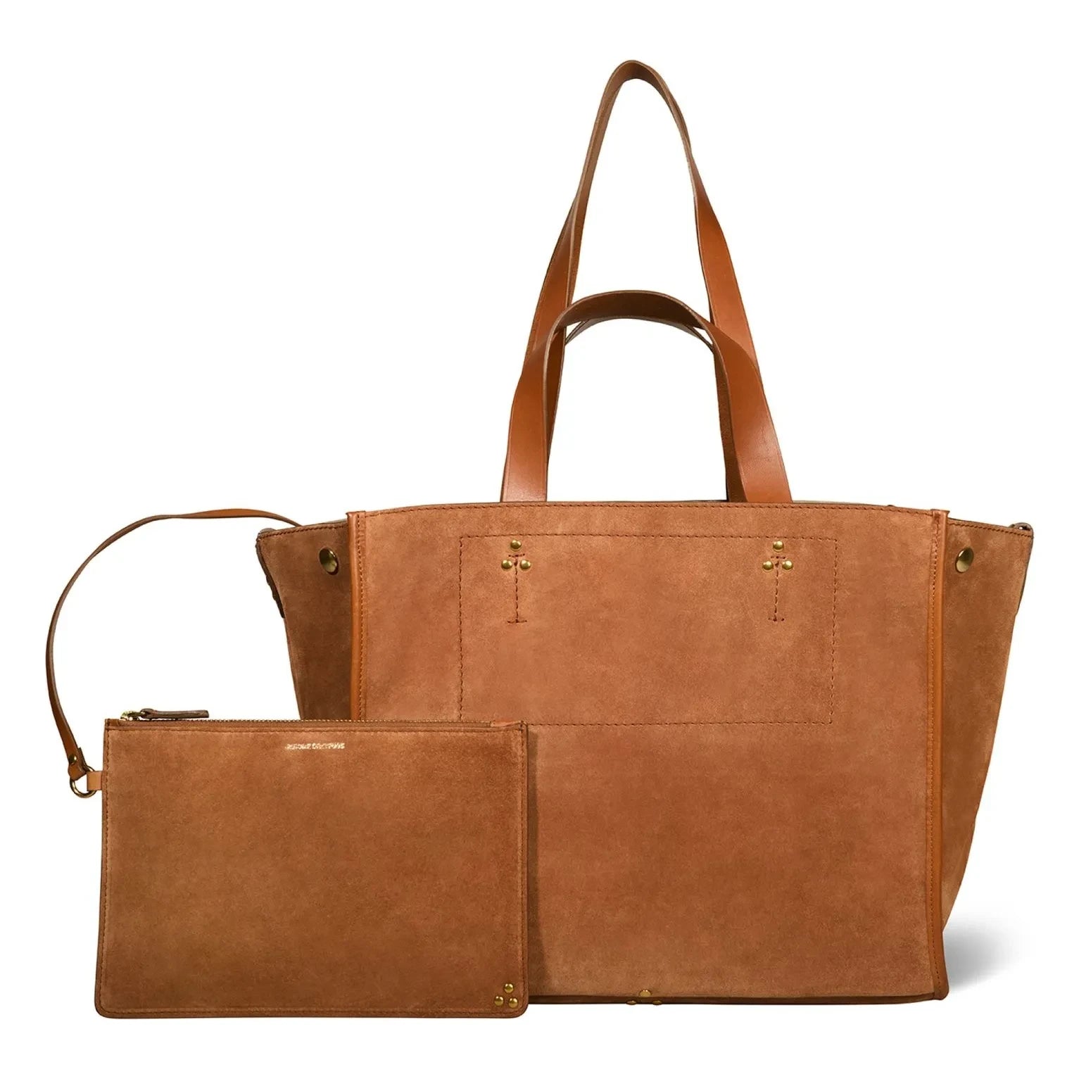 Jérôme Dreyfuss - Tote bag Léon M Velvet crust | Caramel