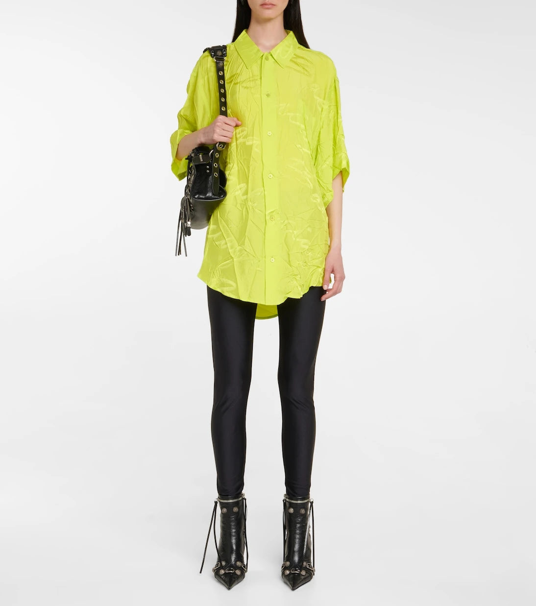 Balenciaga - Cagole leather ankle boots