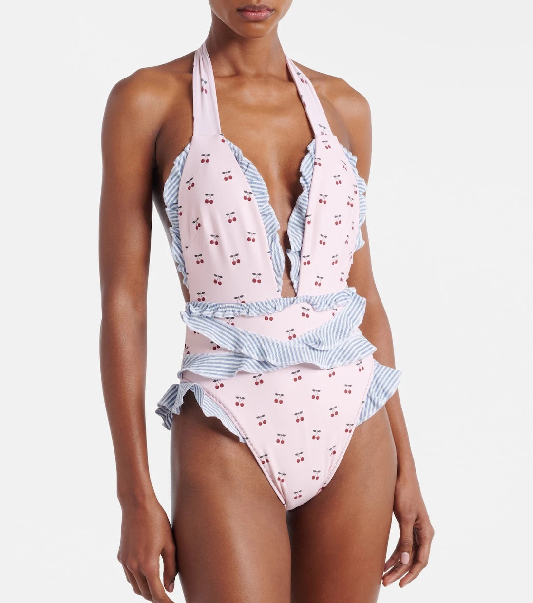 Montce - Tropez printed ruffled swimsuit