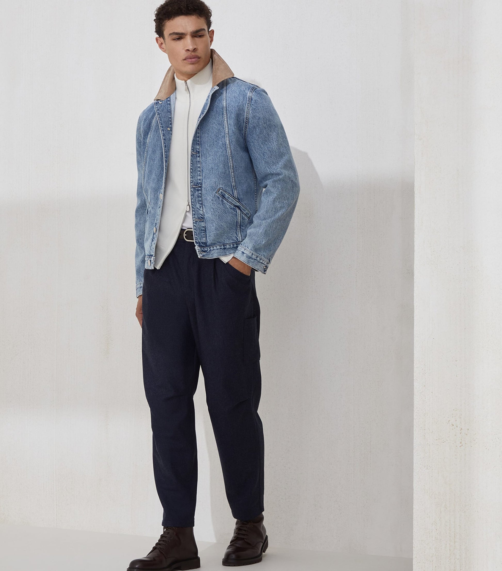 Brunello Cucinelli White Cashmere Zip-Up Cardigan