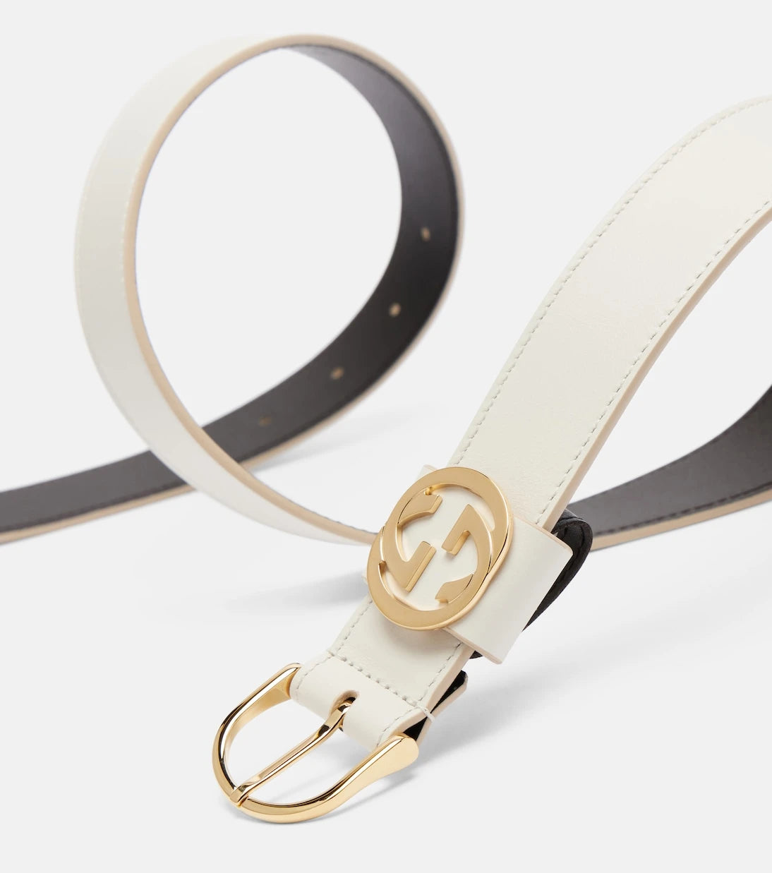 Gucci - Interlocking G leather belt
