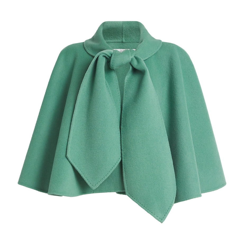 Wolk Morais Green Cashmere Bagatelle Cape