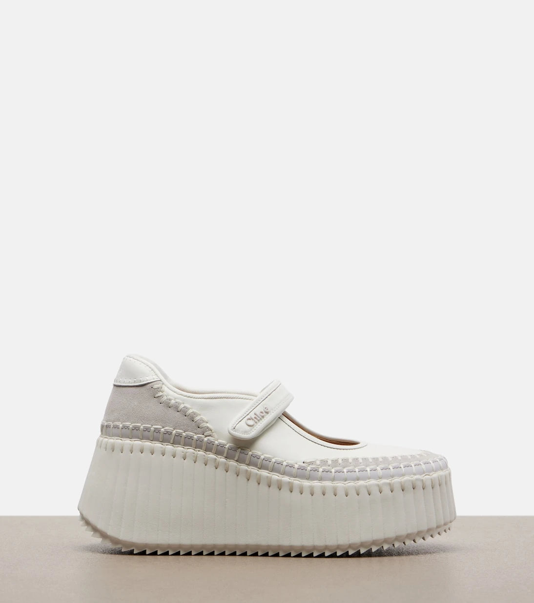 Chloé - Nama leather platform sneakers
