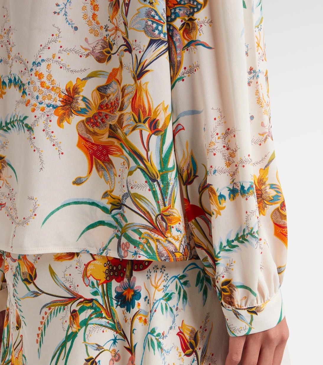 Etro - Floral ruffled shirt