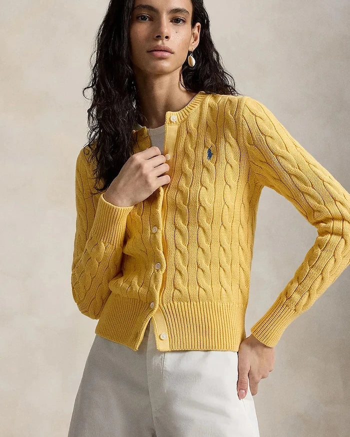 Polo Ralph Lauren kadın pamuklu yelek COTTON-LSL-CRD