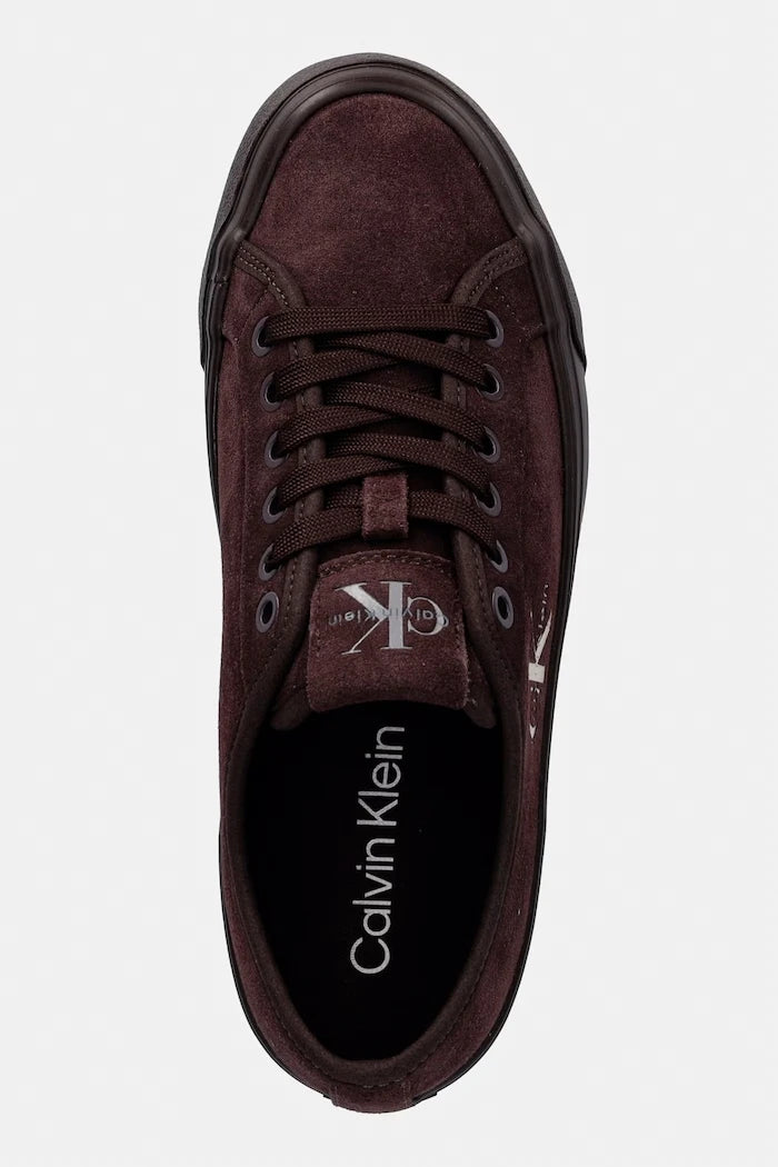 Calvin Klein VULC FLATF LACEUP SUEDE kadın süet spor ayakkabı