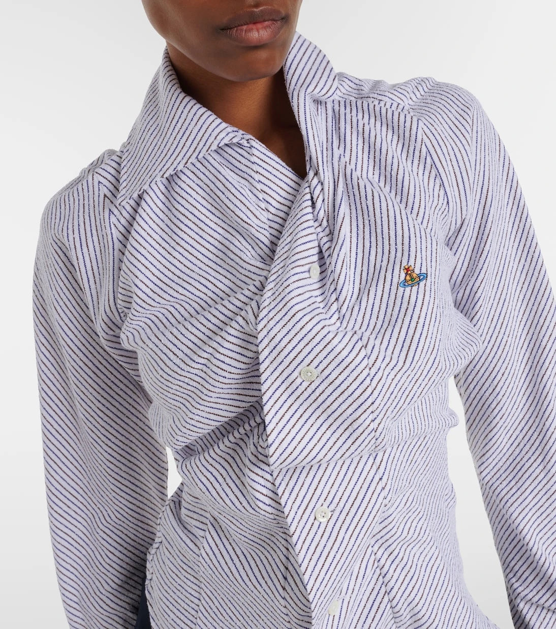 Vivienne Westwood - Striped cotton-blend poplin shirt
