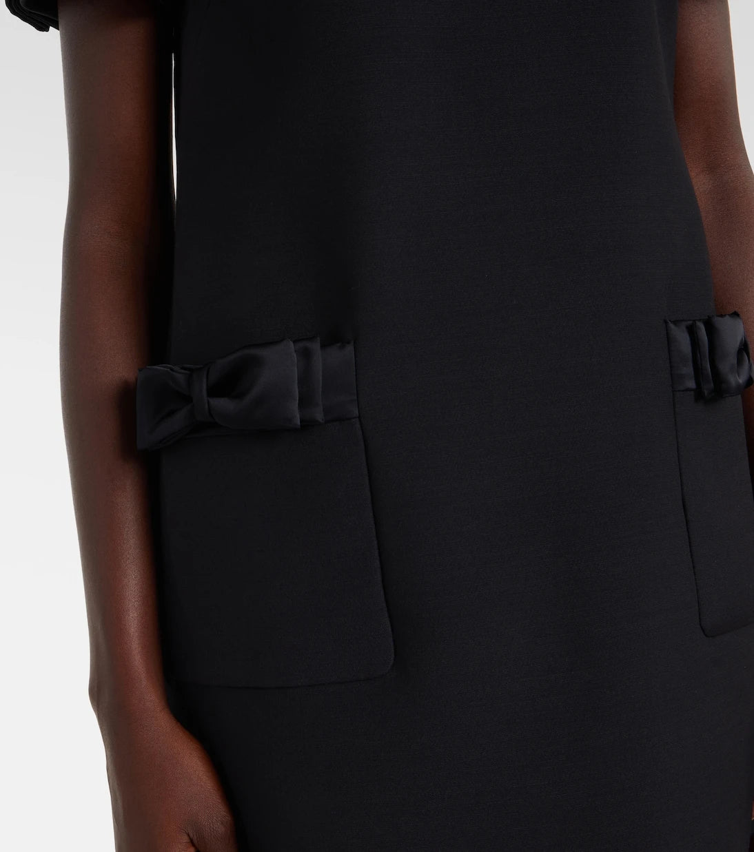 Valentino - Crepe Couture bow-detail minidress