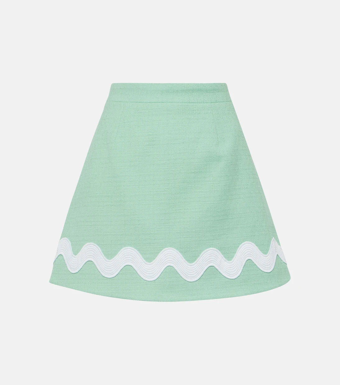Patou - High-rise cotton-blend tweed miniskirt