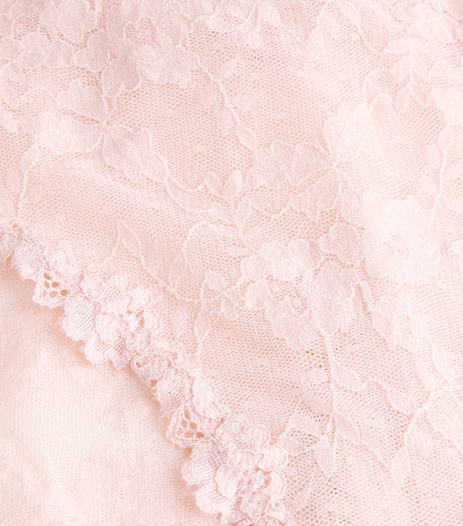 Skims Pink Stretch-Lace Briefs