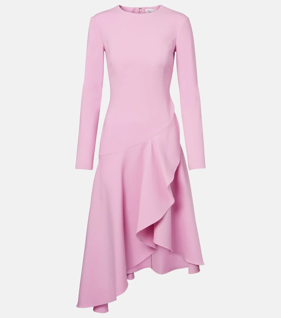 Oscar de la Renta - Asymmetric wool-blend cocktail dress