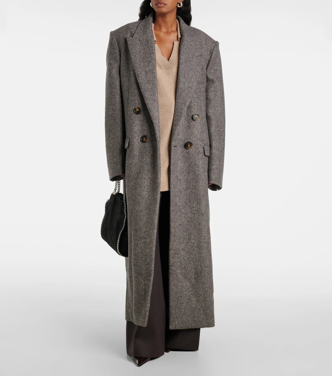 Stella McCartney - Double-breasted wool and silk-blend coat