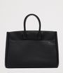 Burberry Black Leather Medium Rocking Horse Tote Bag