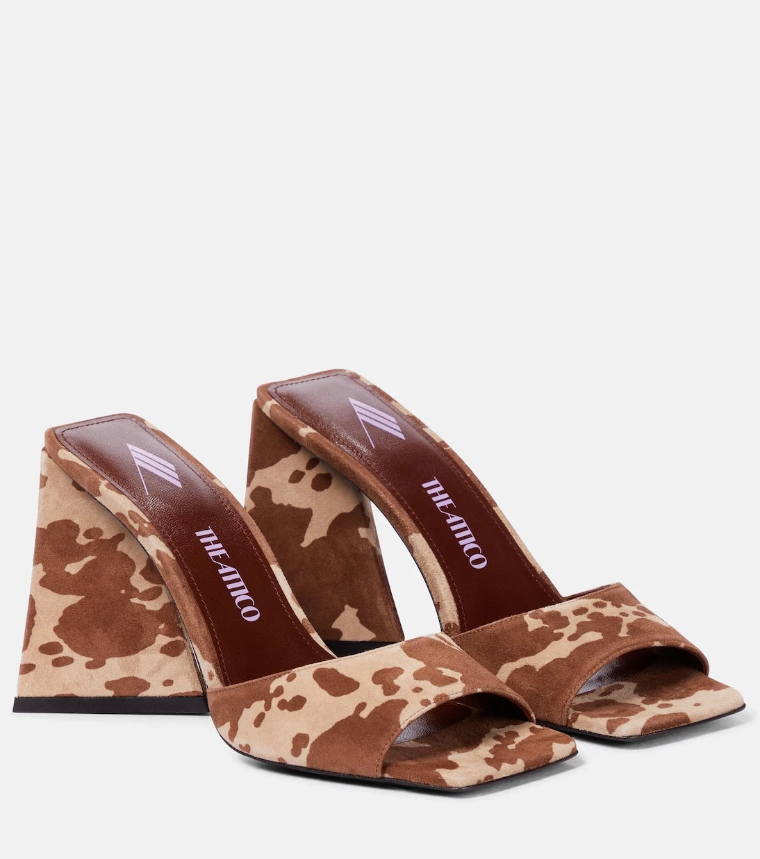 The Attico - Devon cow-print suede sandals