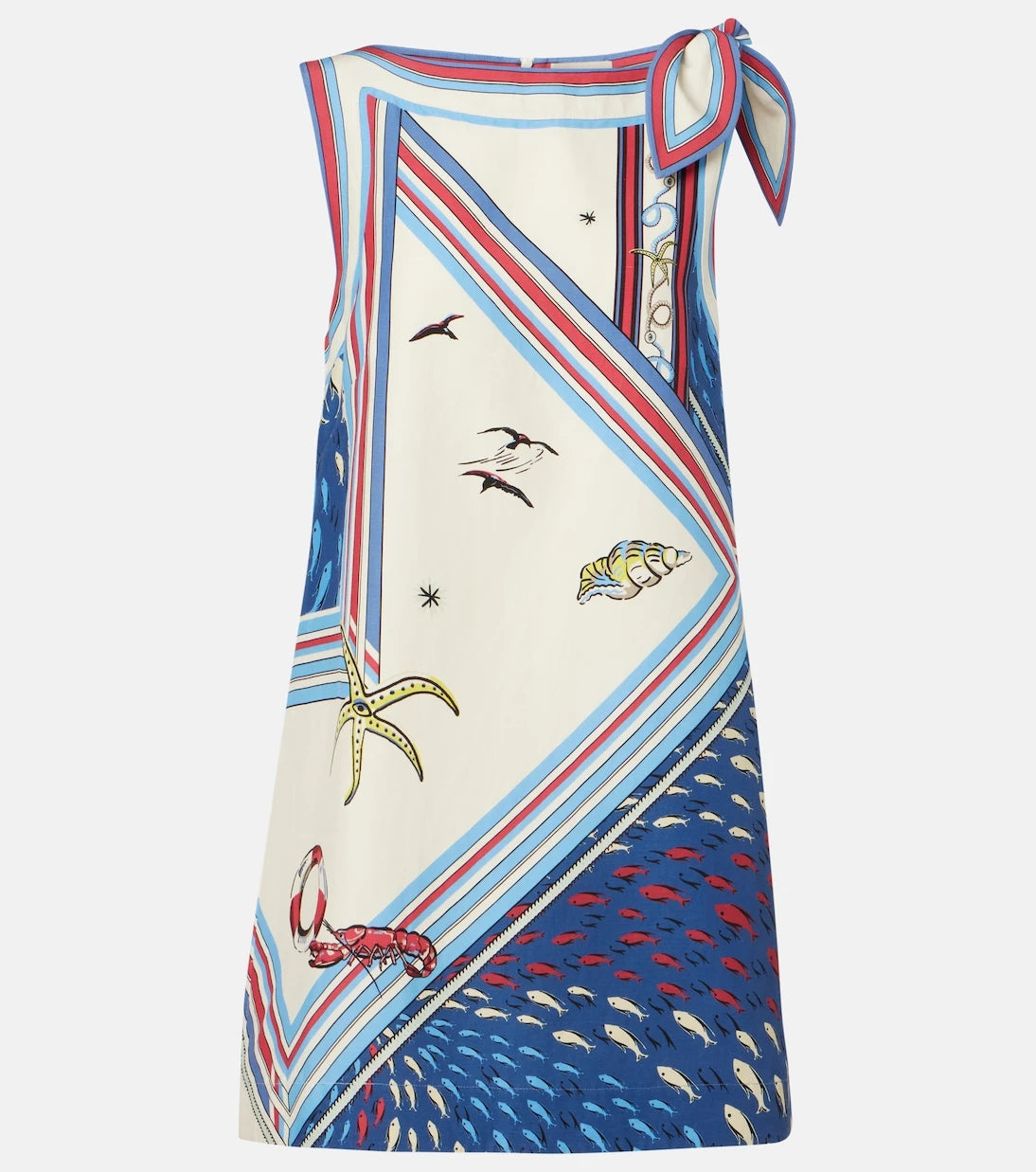 Alémais - Apollo bow-detail printed minidress