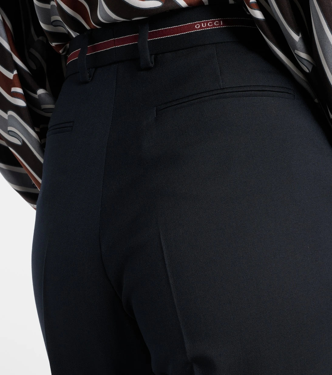 Gucci - Logo wool straight pants