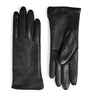 Aspinal Of London Black Women's Wool-Cashmere Lined Leather Gloves (Large)