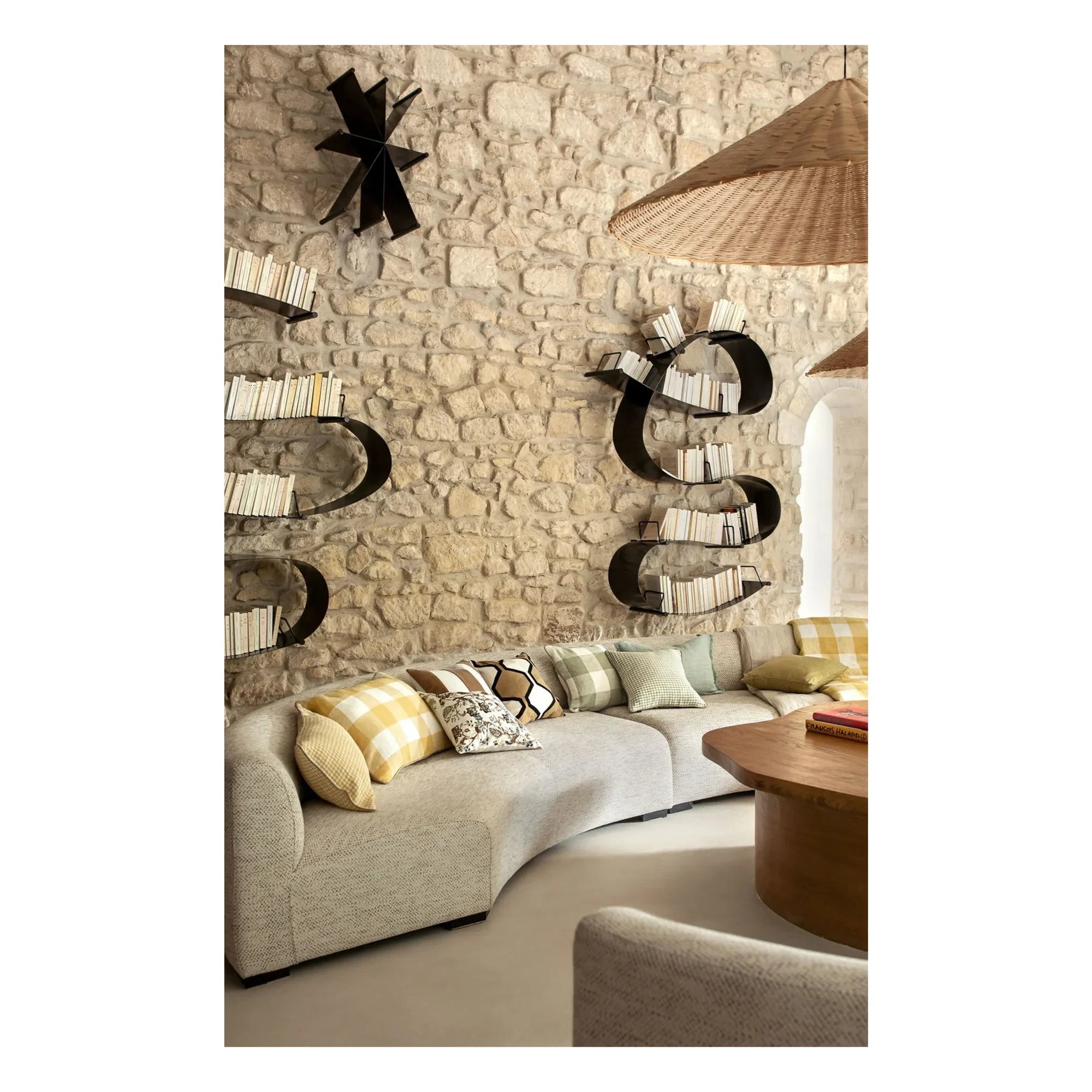 Haomy - Linen cushion cover Palma II | Straw Yellow