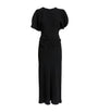 Victoria Beckham Black Gathered Midi Dress